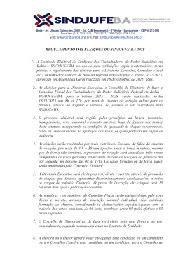 Regulamento das Eleições do SINDJUFE-BA 2025